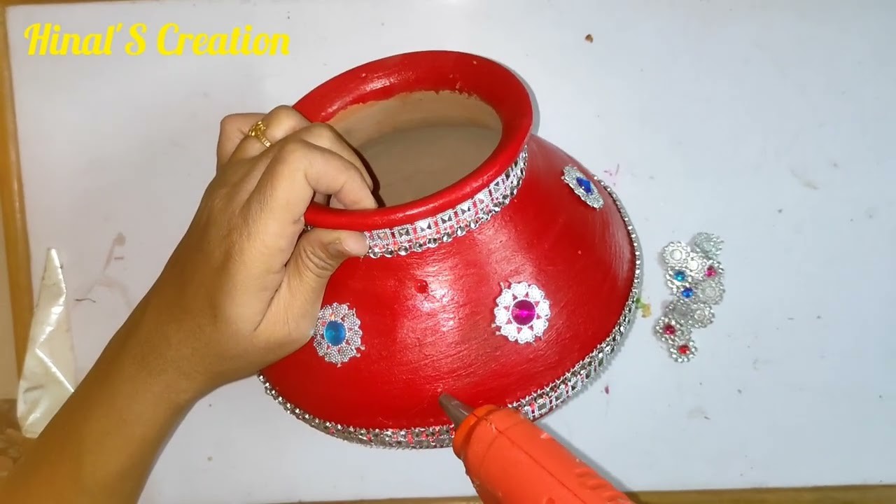 Pot decoration idea for wedding.marriage pot decoration.wedding pot decoration.how to decorate matki