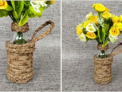 Recycled bottles. home decor ideas. flower vase making