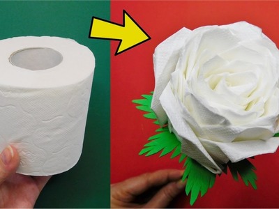 Super Easy and Realistic Rose DIY. Toilet Paper Rose Tutorial. Amazing Recycled Craft Ideas