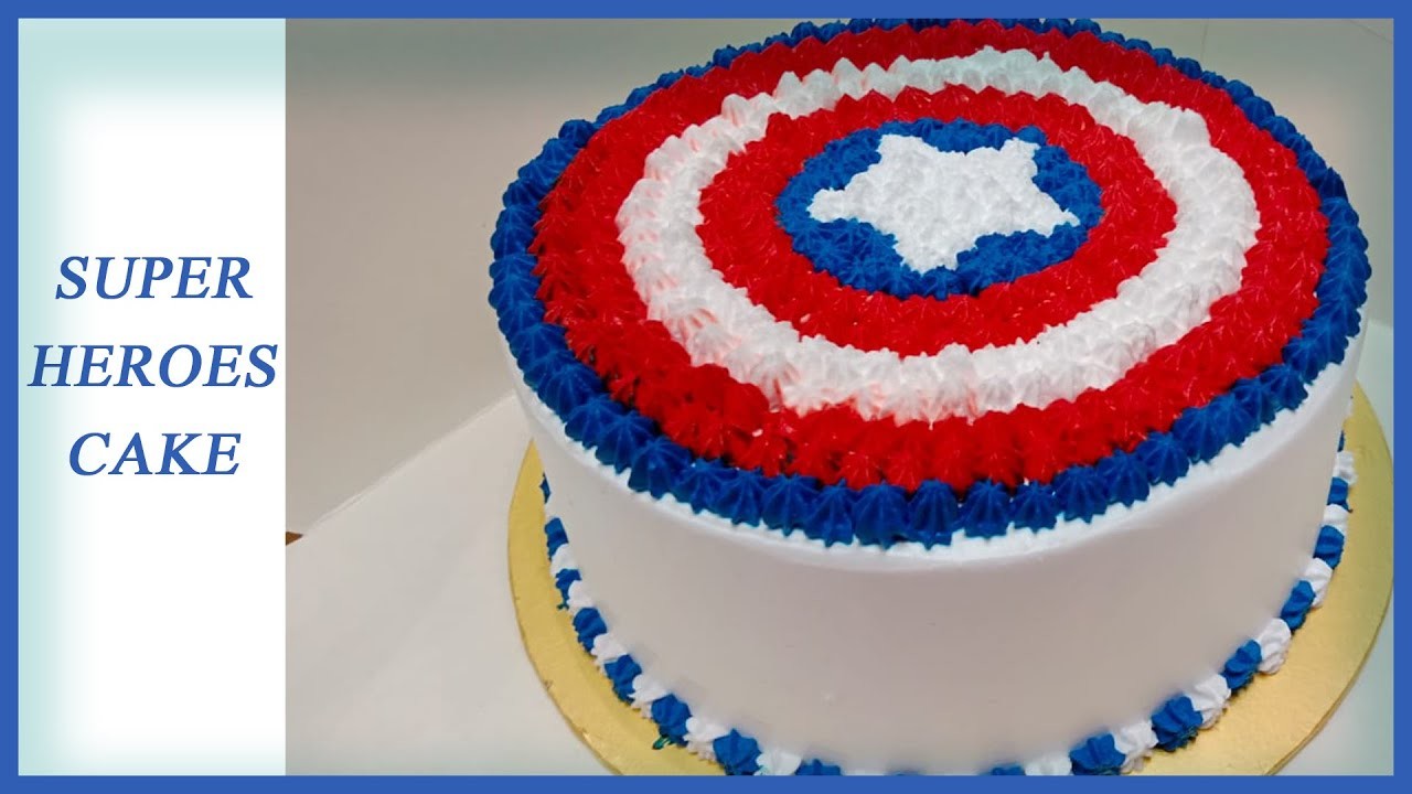 Super heroes cake| easy cake decoration| make this beautiful cake with 1 nozzle only