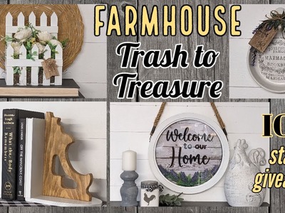 ????TRASH TO TREASURE FARMHOUSE DECOR IDEAS!!~IOD Single Stamp Giveaway~Etsy Shop Spring Preview