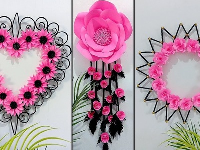 Unique wall hanging craft ideas | Paper flower wall decor | Paper craft for home decor | Room decor