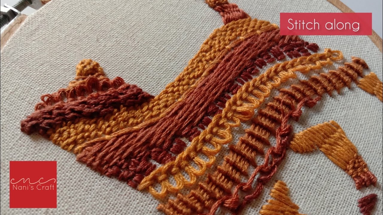 12 Stitches are Great for Filling - Embroidery Tutorial for Beginners | Weaving stitches tutorial