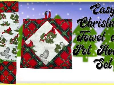Christmas Pot Holder and Towel Set | The Sewing Room Channel