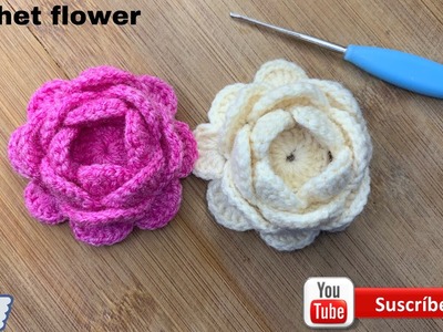 Crochet A Rose Flower amigurumi crochet rose flower pattern #easy tutorial yarn beginner