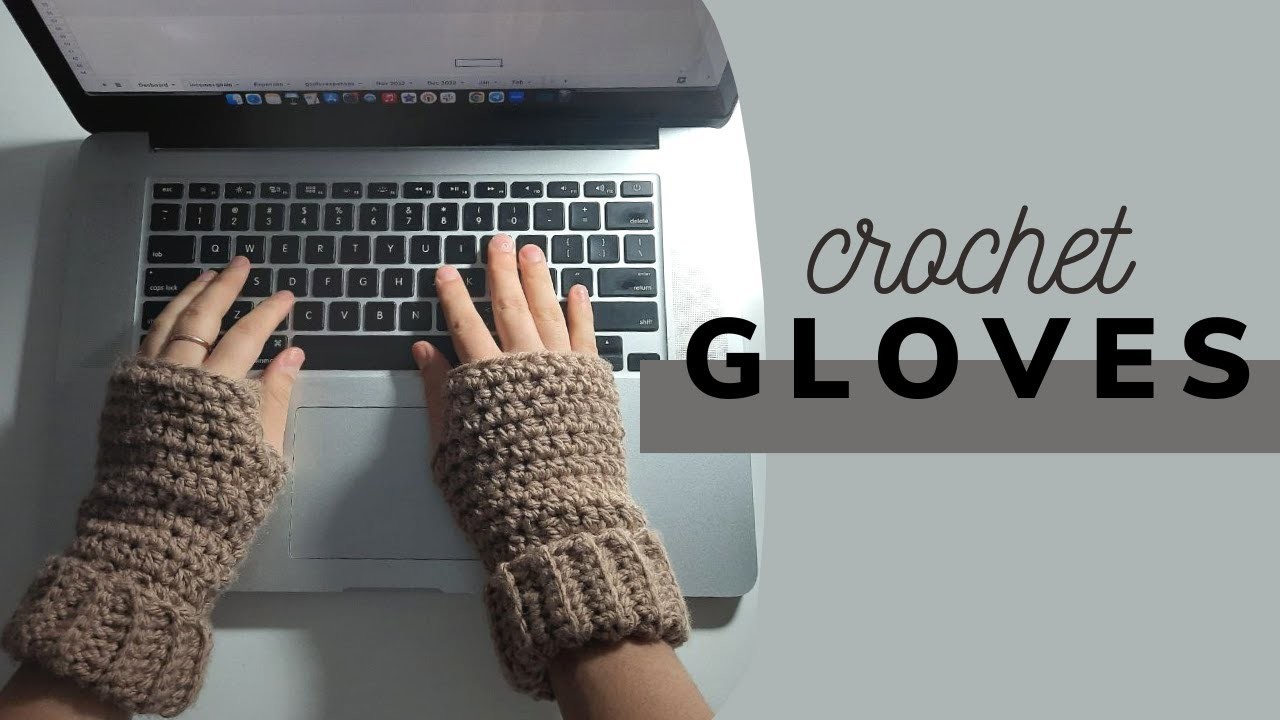 Crochet simple Fingerless Gloves.