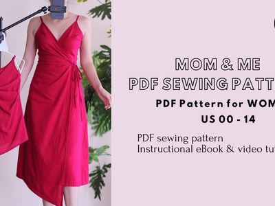 DIY Sewing Wrap Lineen Dress + PDF Pattern