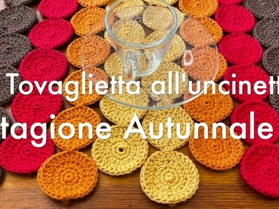 DIY. Tovaglietta all'uncinetto. Stagione Autunnale. Single Crochet placemat. Autumn season