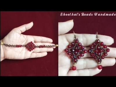 Easy and Trendy Crystal Bracelet and Earrings || Tutorial || Sheethal's Beads Handmade
