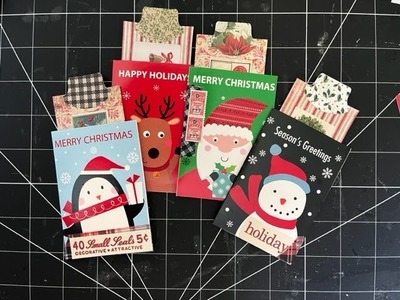 Easy Christmas Greeting Card Pockets & Tags
