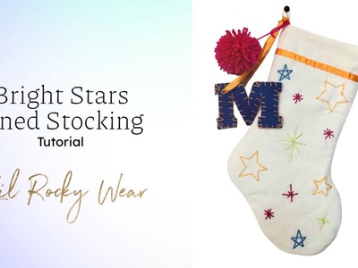Easy Sew, Christmas Stocking TUTORIAL-LilRockyWear-DIY #sewingtutorial #craft #embroidery #christmas