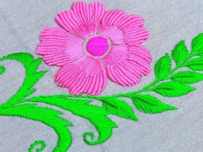 Elegant Hand Embroidery Flower Design | Hand Embroidery Designs
