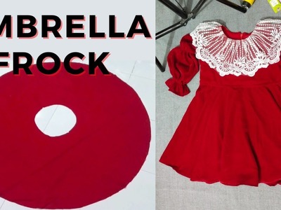 Full Circle Umbrella Frock Cutting & Stitching Tutorial. Baby Dress Cutting & Stitching