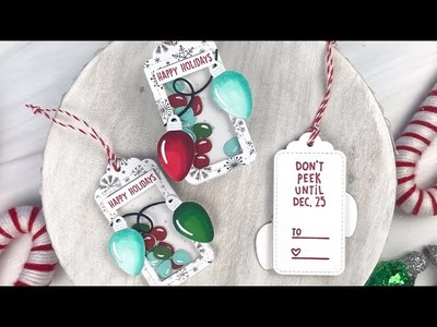 Holiday shaker tags with Joy