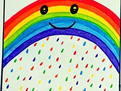 How To Make Easy Rainbow || Rainbow Drawing ????||  Making Drawing For Kids. . 