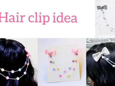 How to make hair clip at home. hair clip idea with beads.hair clip  for girls #youtube #hairclip