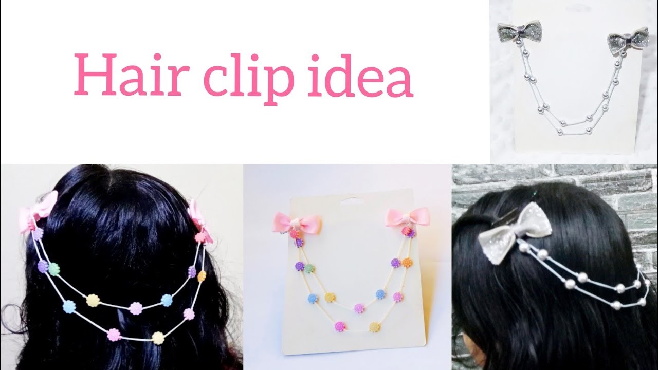 How to make hair clip at home. hair clip idea with beads.hair clip  for girls #youtube #hairclip