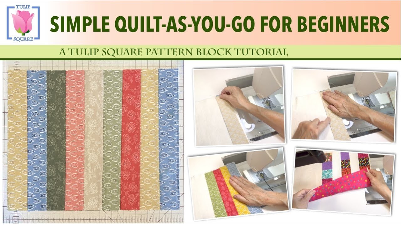 How to Quilt As You Go - A beginner’s guide to this fun and easy technique! Quilting Sewing Tutorial