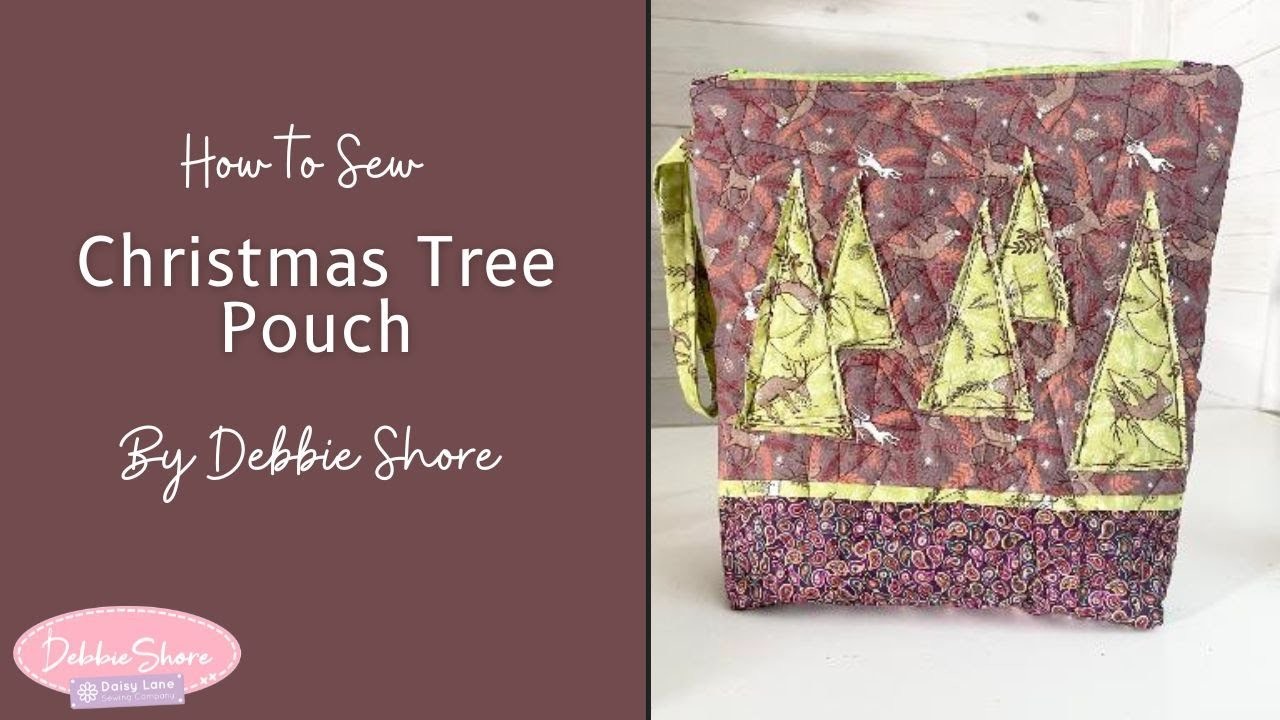 How to Sew a Festive Zipped Pouch by Debbie Shore