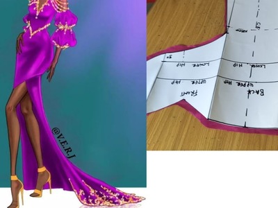 HOW TO SEW BASQUE MERMAID WRAP GOWN PERFECTLY