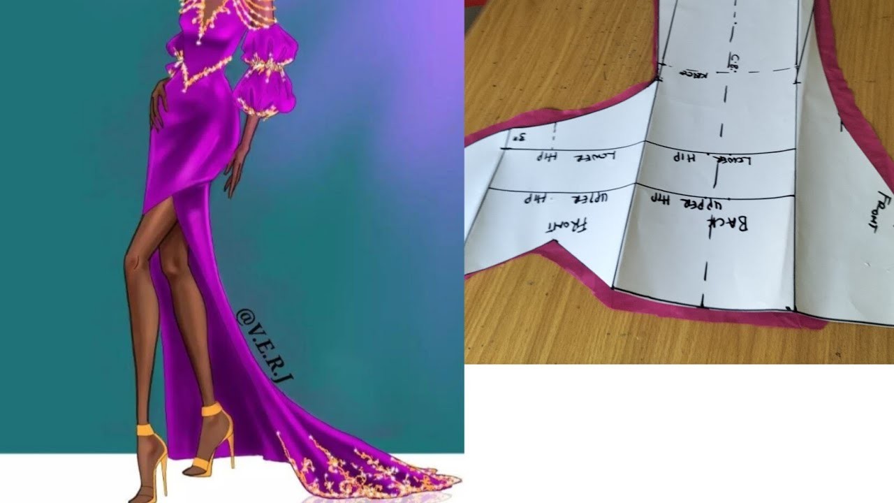 HOW TO SEW BASQUE MERMAID WRAP GOWN PERFECTLY