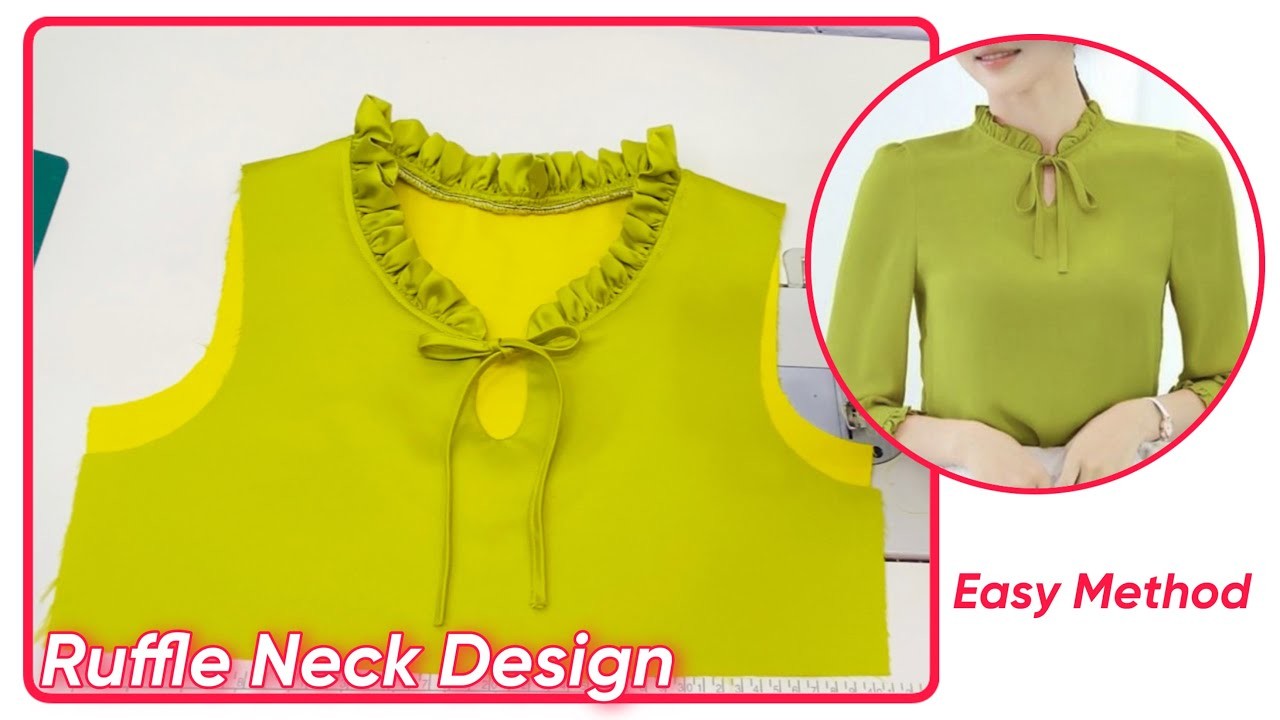 How to Sew Ruffles Neck Design Easily | Sewing Techniques | SAI sewing for everyone