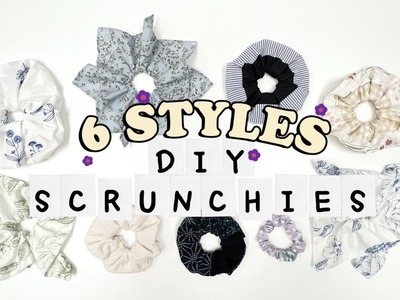 How To Sew Scrunchies 6 Styles Easy DIY Sewing Tutorial With Pattern 簡易髮圈製作教學 新手OK!