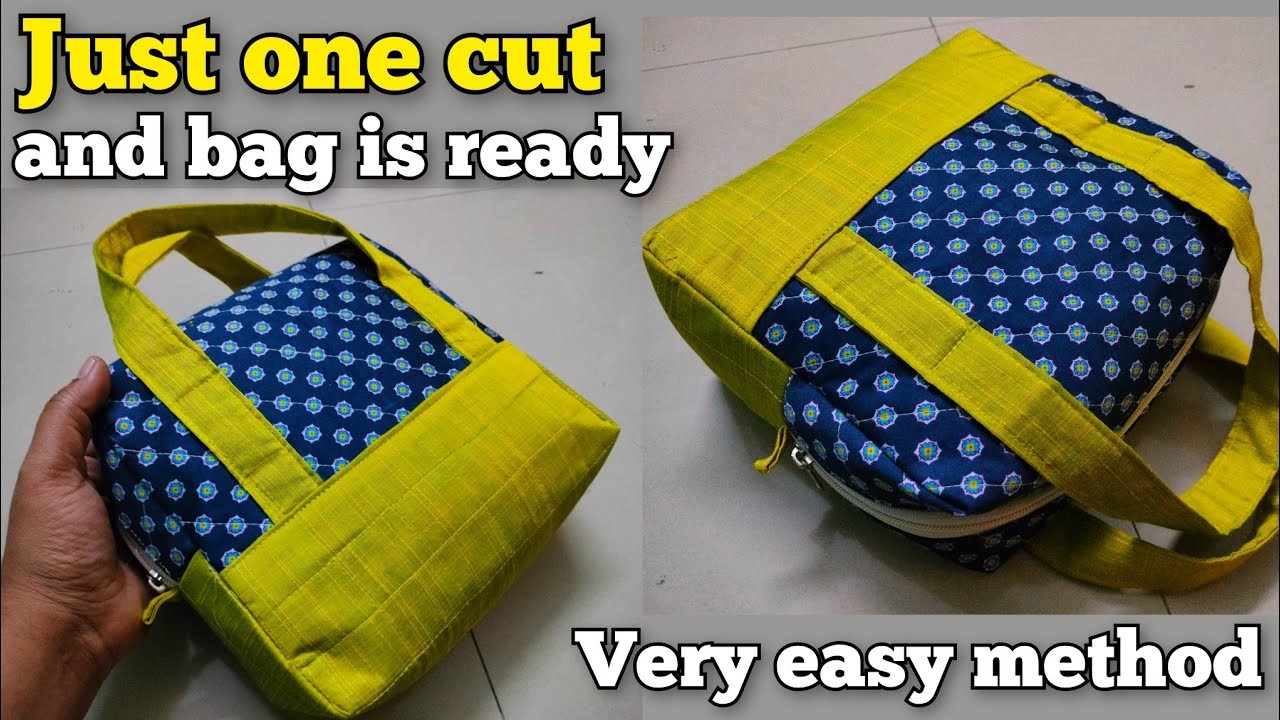 Just One Cut and Bag is Ready | Handbag cutting and stitching| bag banane ka tarika. bag. travel bag