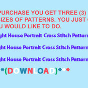 Light House Portrait Cross Stitch Pattern***L@@K***Buyers Can Download Your Pattern As Soon As They Complete The Purchase