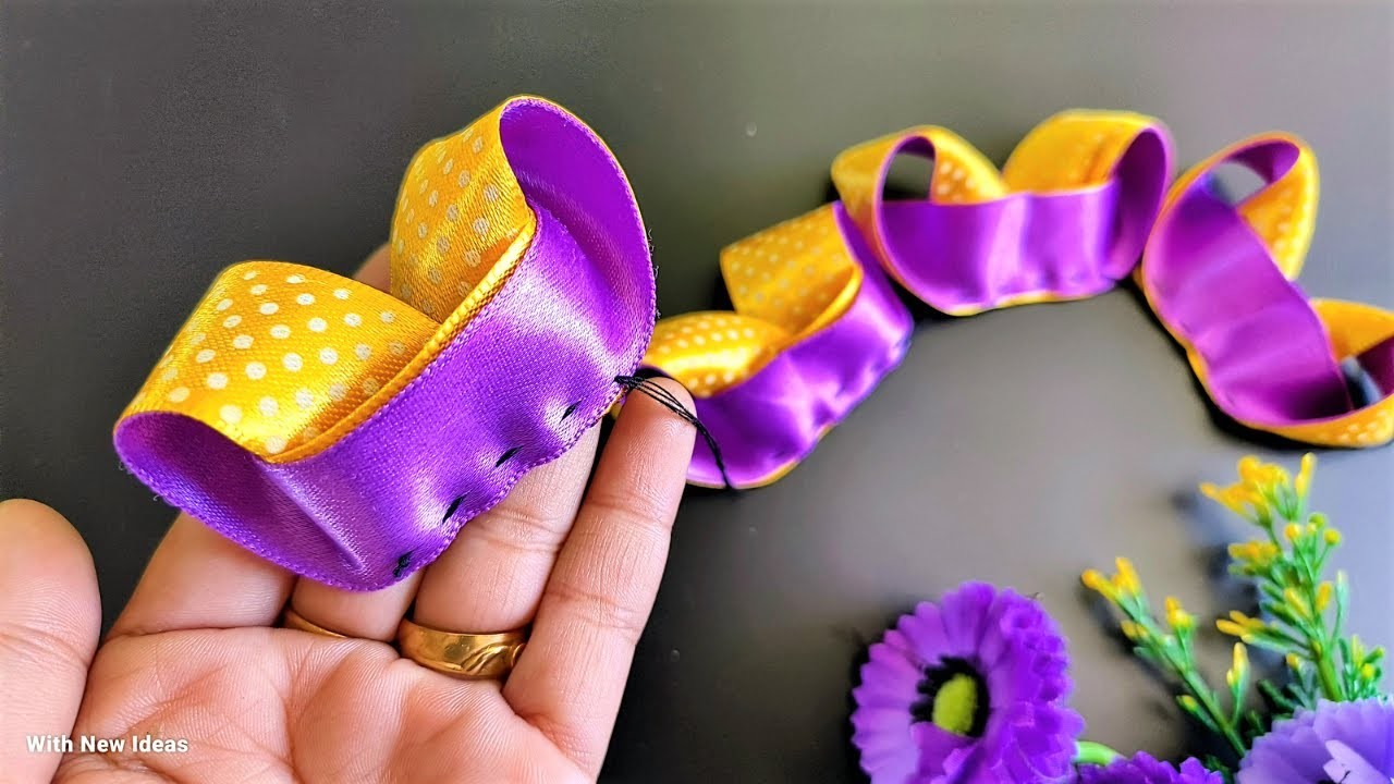 Lovelly!!!????????????Ribbon Flower making 2  | Easy Sewing Hack | Hand Embroidery Flower