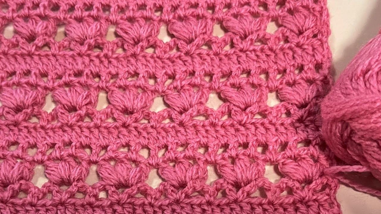 Puff Stitch Crochet flower Design for fast and easy Baby Blankets