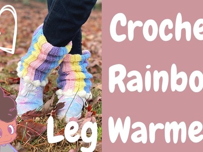Rainbow Crochet Leg Warmers Tutorial . Easy and Fast
