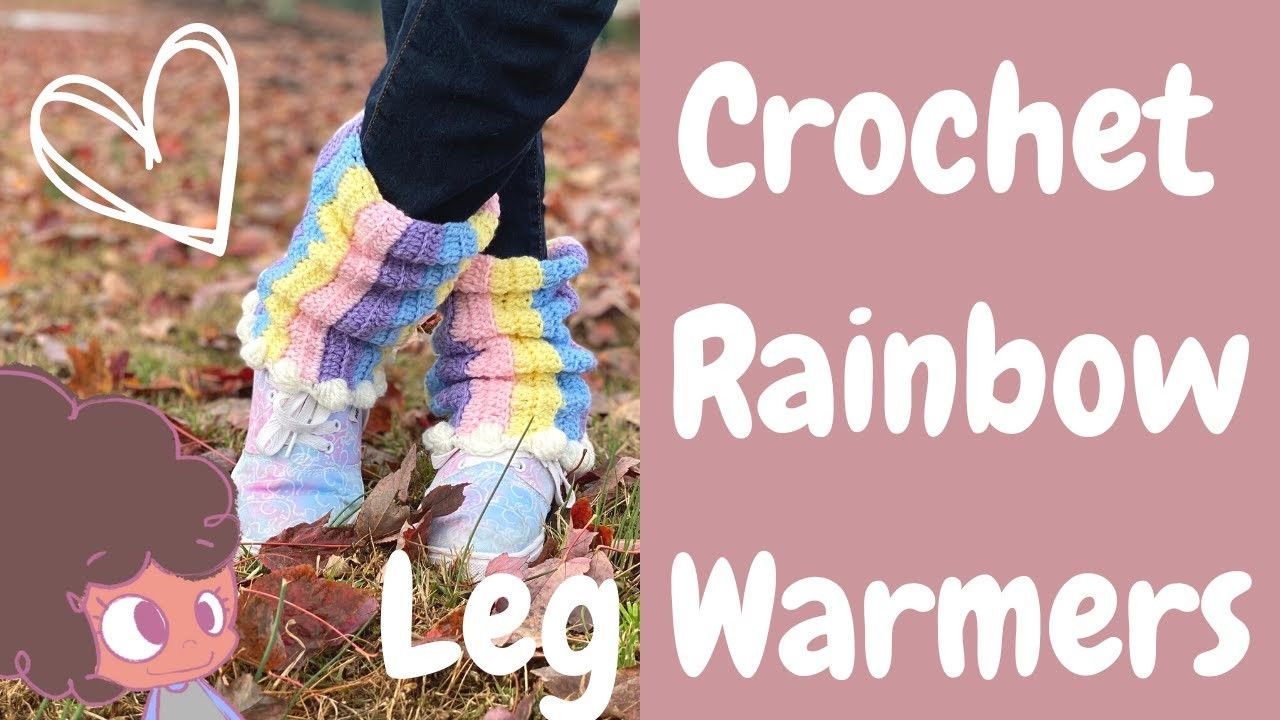 Rainbow Crochet Leg Warmers Tutorial . Easy and Fast