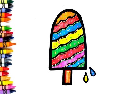 RAINBOW ICE-CREAM Drawing For Kids & Toddlers, Drawing & Painting For Toddlers, Colours Magic #65