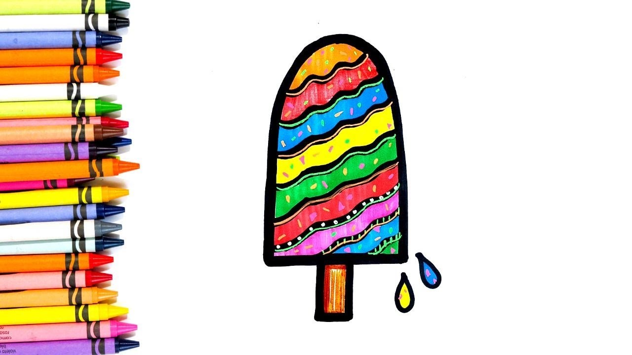 RAINBOW ICE-CREAM Drawing For Kids & Toddlers, Drawing & Painting For Toddlers, Colours Magic #65