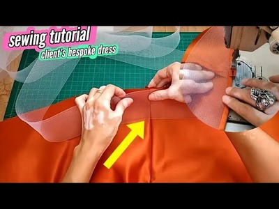 ???? Sewing Horsehair Braid × Adding Horsehair Braid on My Client's Dress × Sewing Tutorial