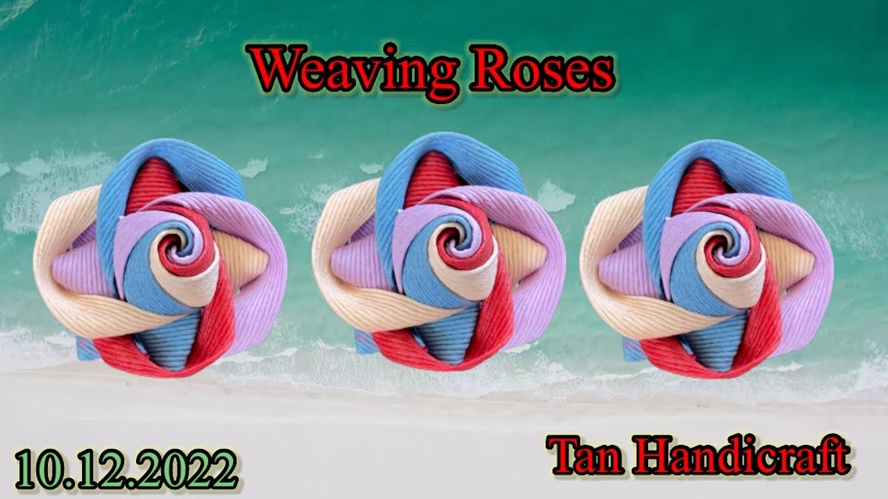 Tutorial ke 1128 - Weaving Roses Flower ( Japanese Ecocraft Band )