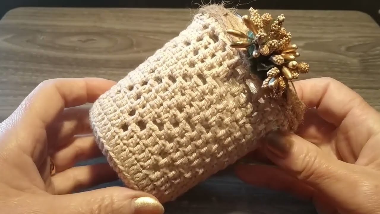 Vasetto Portacandela Uncinetto Tutorial ???? Crochet Candle Holder Jar Cover ✨ Portavelas Crochet ✨????
