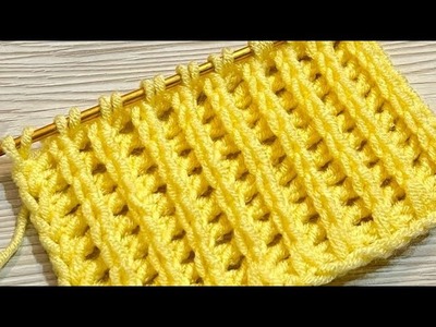 Very Easy Crochet pattern. Muy hermoso ! Impresionante puntada de ganchillo. Tunisian stitch
