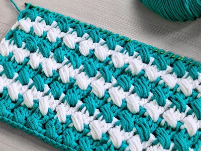 Very Easy Tunisian Crochet Pattern ????. Beautiful Tunisian Crochet Stitch. Tunisian Crochet Motif
