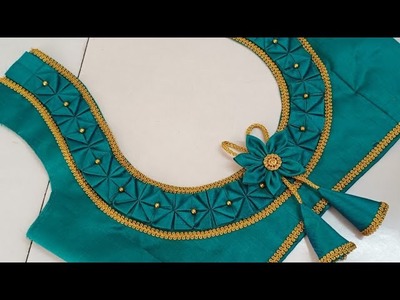 Very popular blouse back neck design || blouse || cutting and stitching back neck blouse design