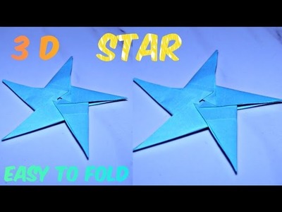 1 sheet folding star ???? Origami star 3D @PreetisArt