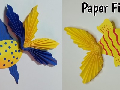 2 Easy And Beautiful Paper Fish Craft Ideas, Moving Paper Fish Tutorial