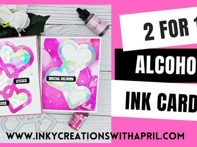 2 for 1 Alcohol Ink Cards (Kat Scrappiness)