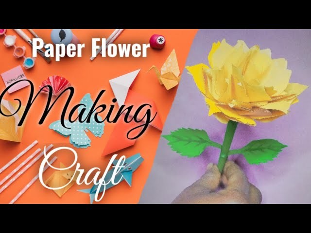 3D Beautiful Paper Flowers Easy | Flower Making With Paper | EasyCrafts | Crafts DIY|#rinkiarts2022