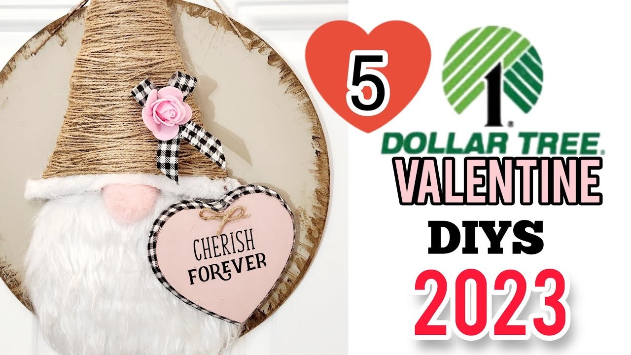5 New Dollar Tree Valentine DIYs.Farmhouse decor 2023