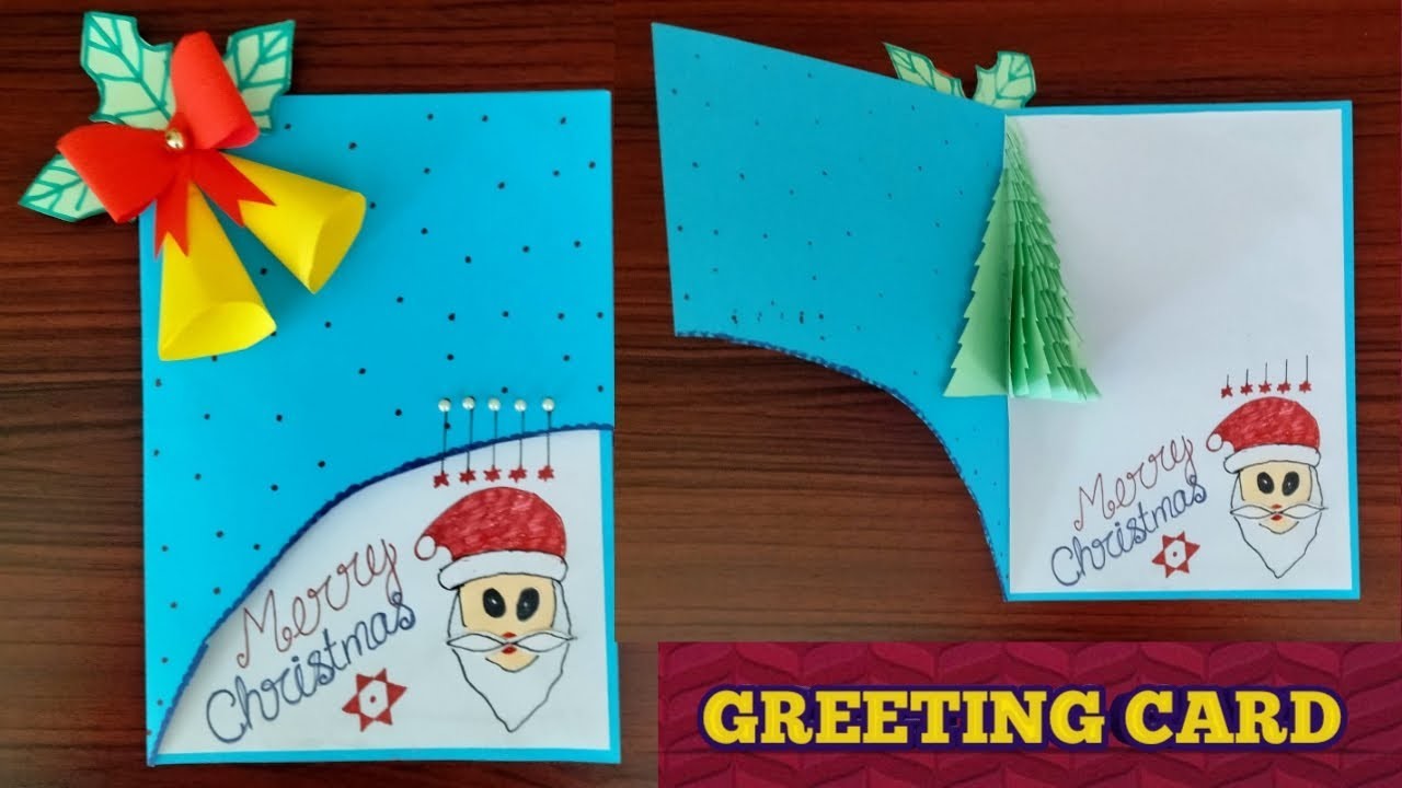 Christmas Greeting Card Making Ideas | How to Make Christmas Card | Christmas Tree | DIY Pop up Card