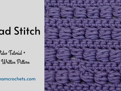 Crochet Bead Stitch Pattern | Easy crochet stitch tutorial.