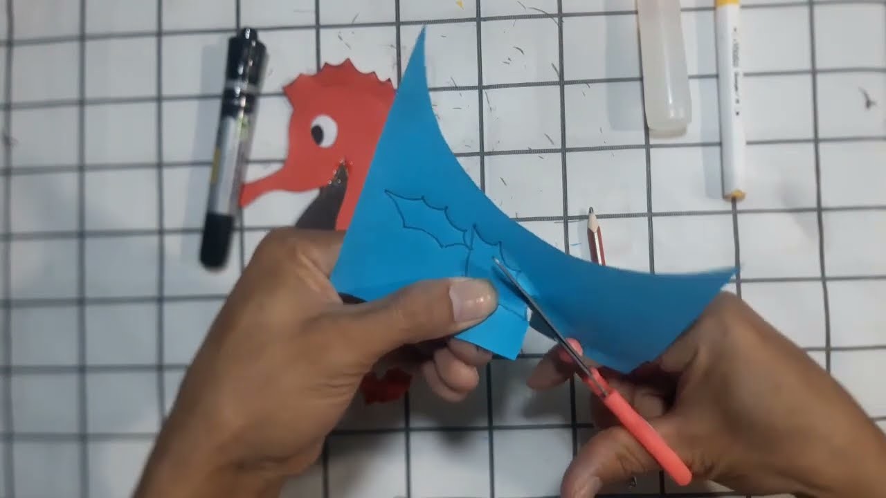 Cut, Paste Seahorse | Paper Craft Ideas for Room Decoration | Easy tutorial