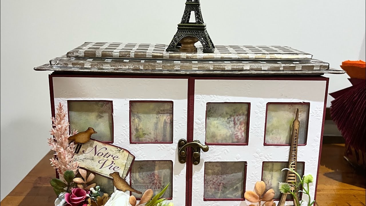 Day 9 #100dayproject  Walkthrough of Notre Vie in Paris Scrapbook Mini Album #papercraft #minialbum